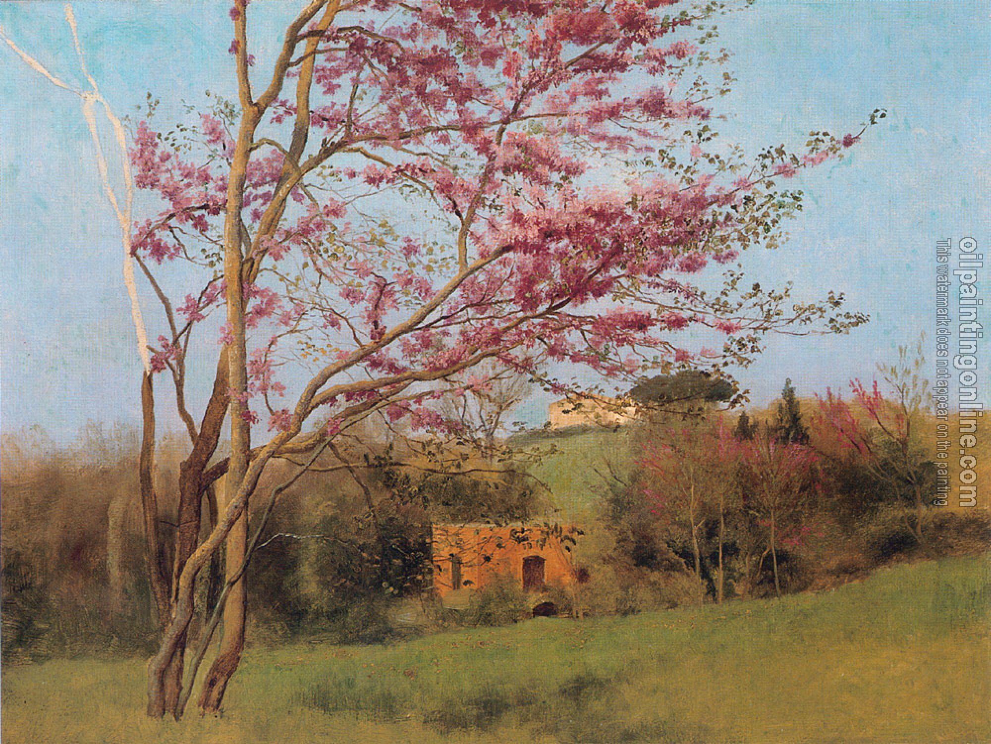 Godward, John William - Landscape - Blossoming Red Almond